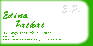 edina patkai business card